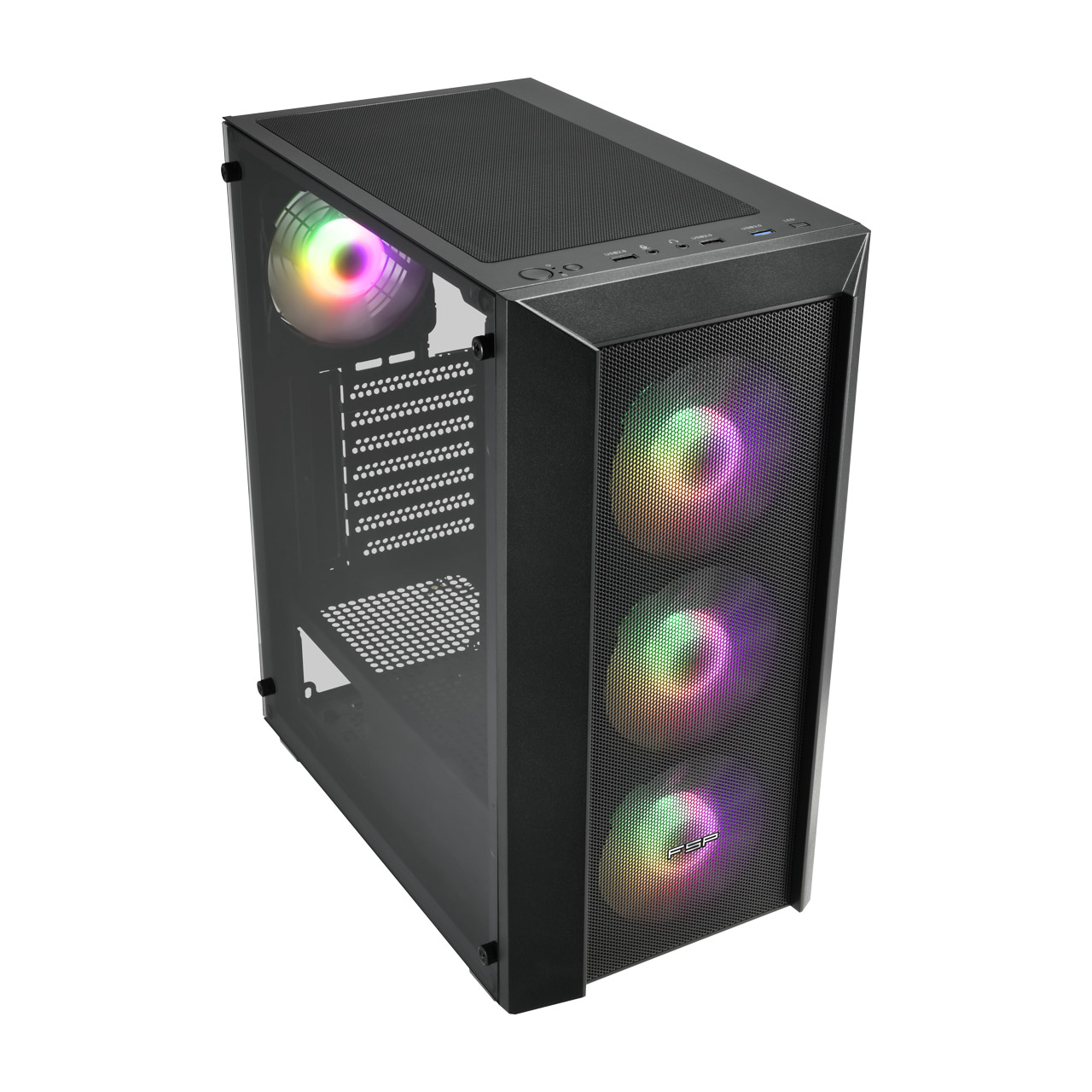 Fsp Cmt318 750W 80+ Gen5 4X Fan E-Atx Si̇yah Gaming Kasa