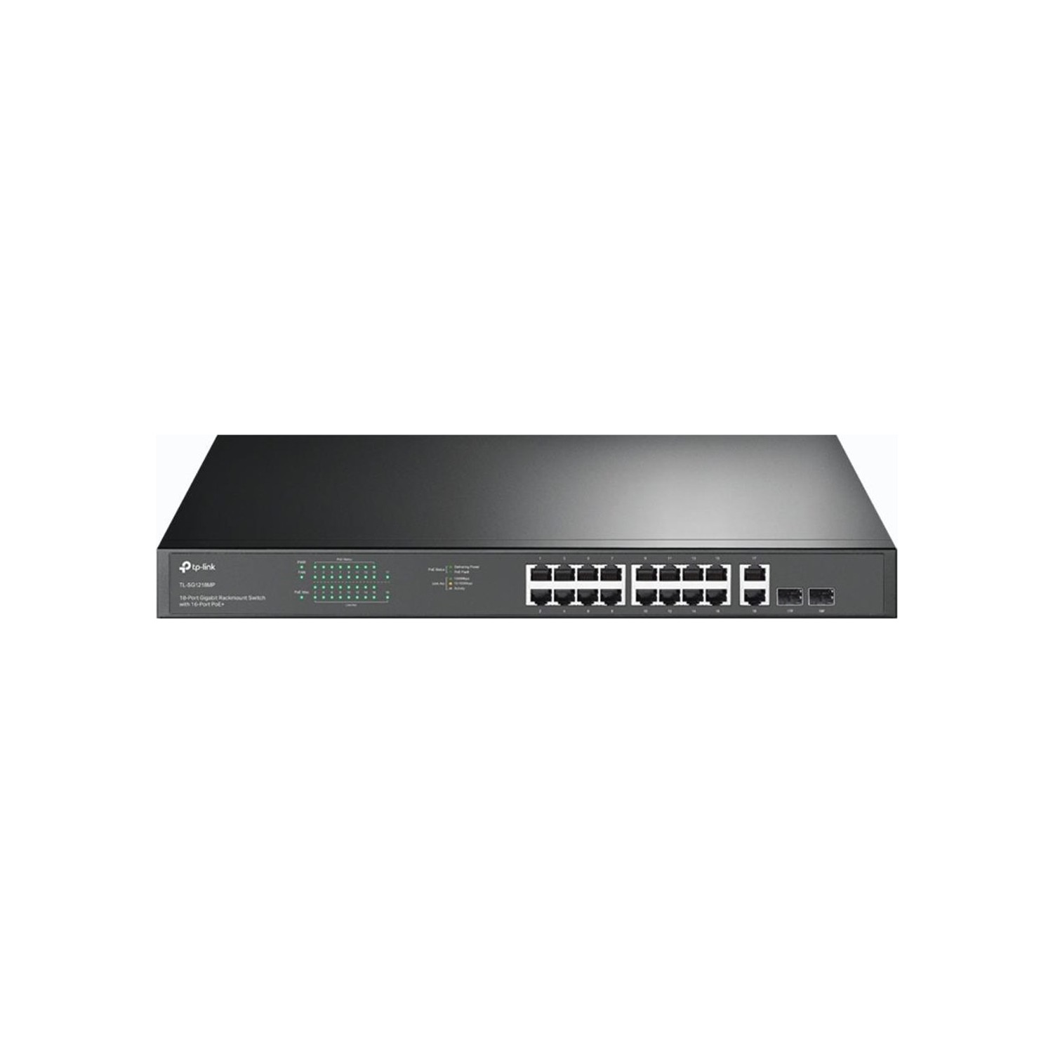 Tp-Link Tl-Sg1218Mp 18 Port 10/100/1000 16 Port Poe+ 2 X Sfp 192 Watt Yonetilemez Rack Mount Switch