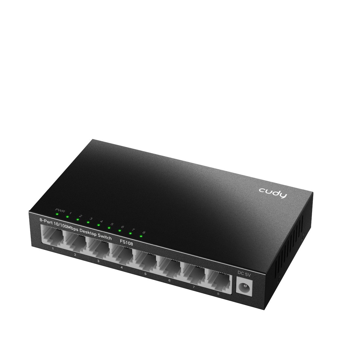 Cudy Fs108 8 Port 10/100 Yonetilemez Desktop Switch Metal Kasa