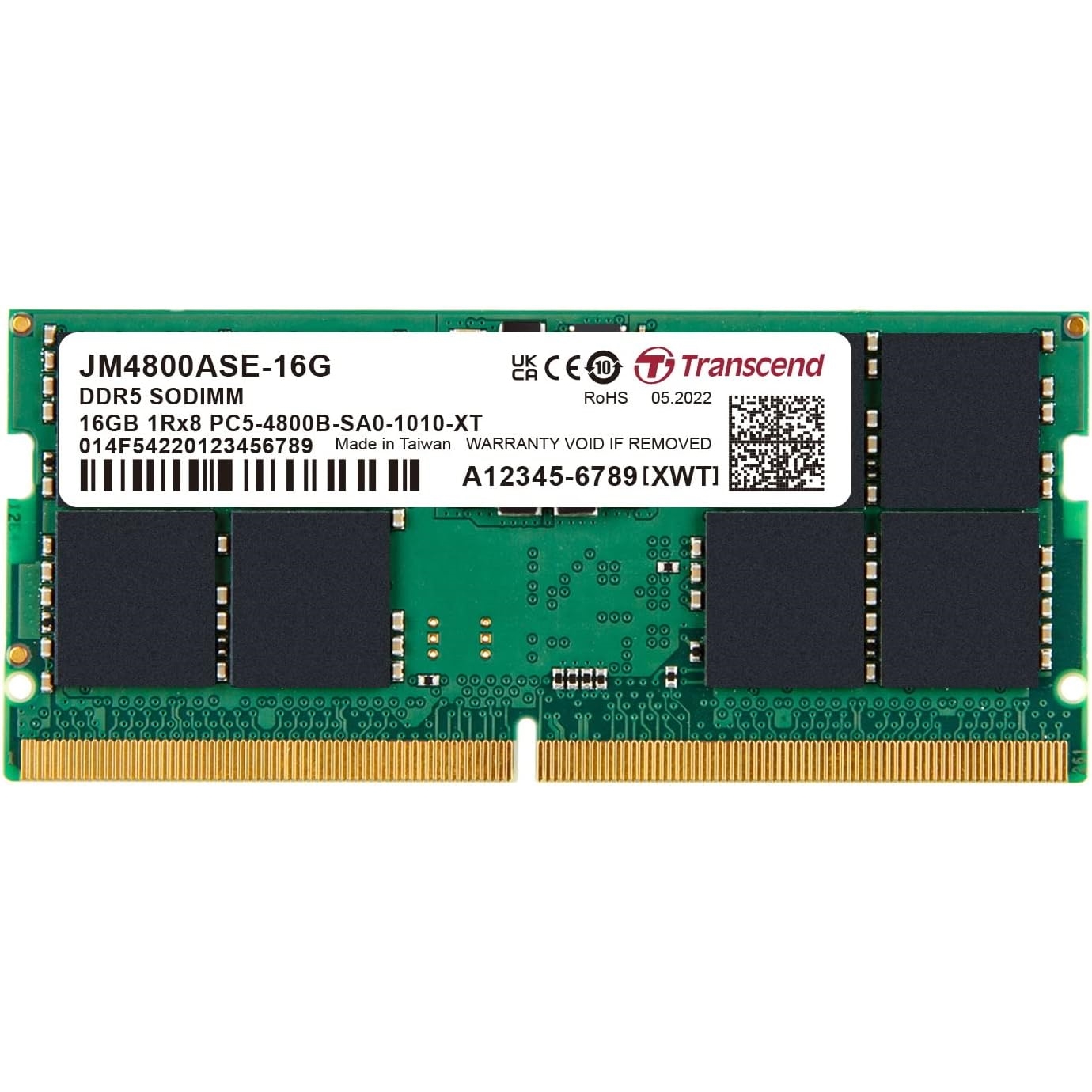 Transcend 16Gb 4800Mhz Ddr5 1.1V Jm4800Ase-16G Notebook RAM