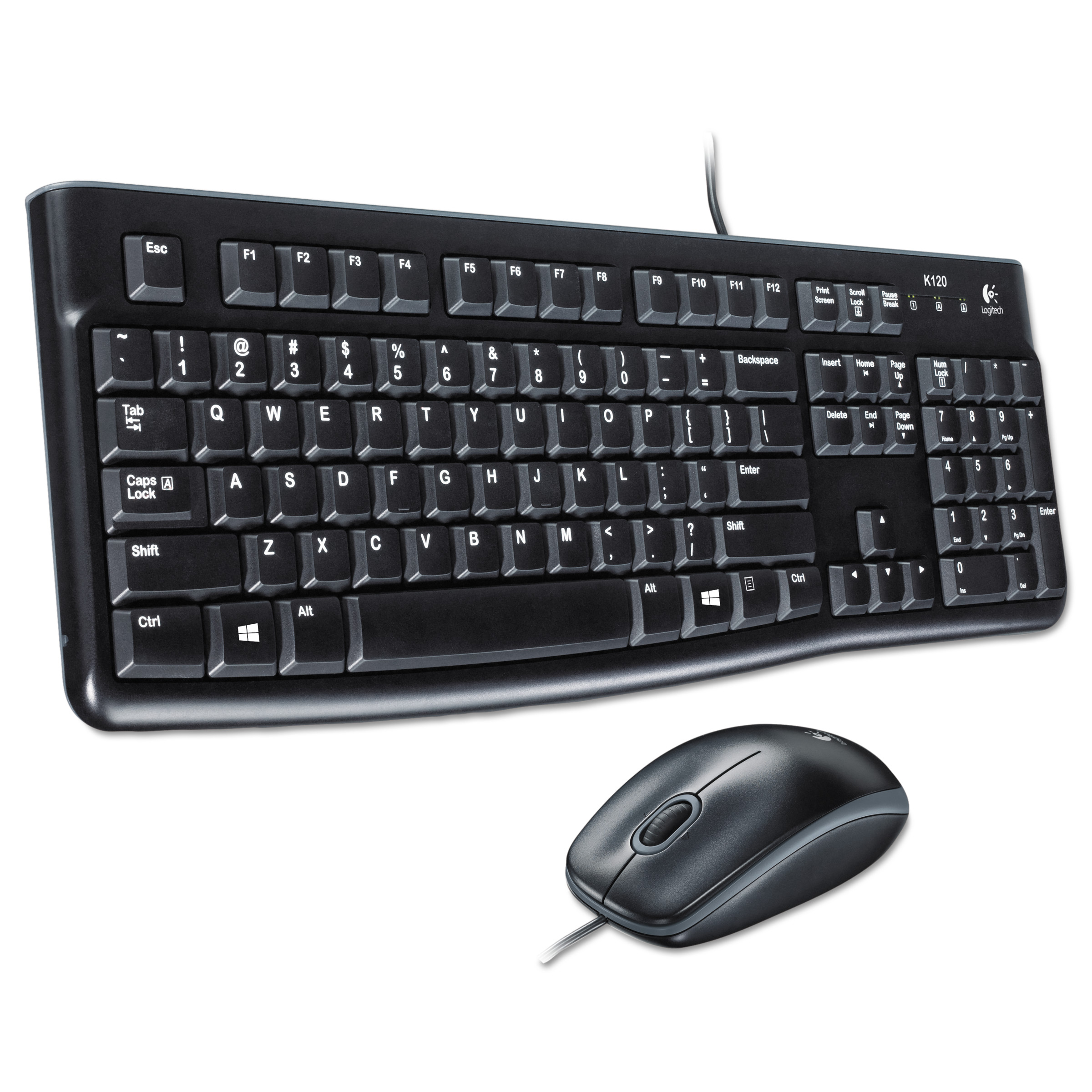 Logitech Mk120 Türkçe Kablolu Usb Standart Si̇yah 920-002560 Q Klavye Mouse