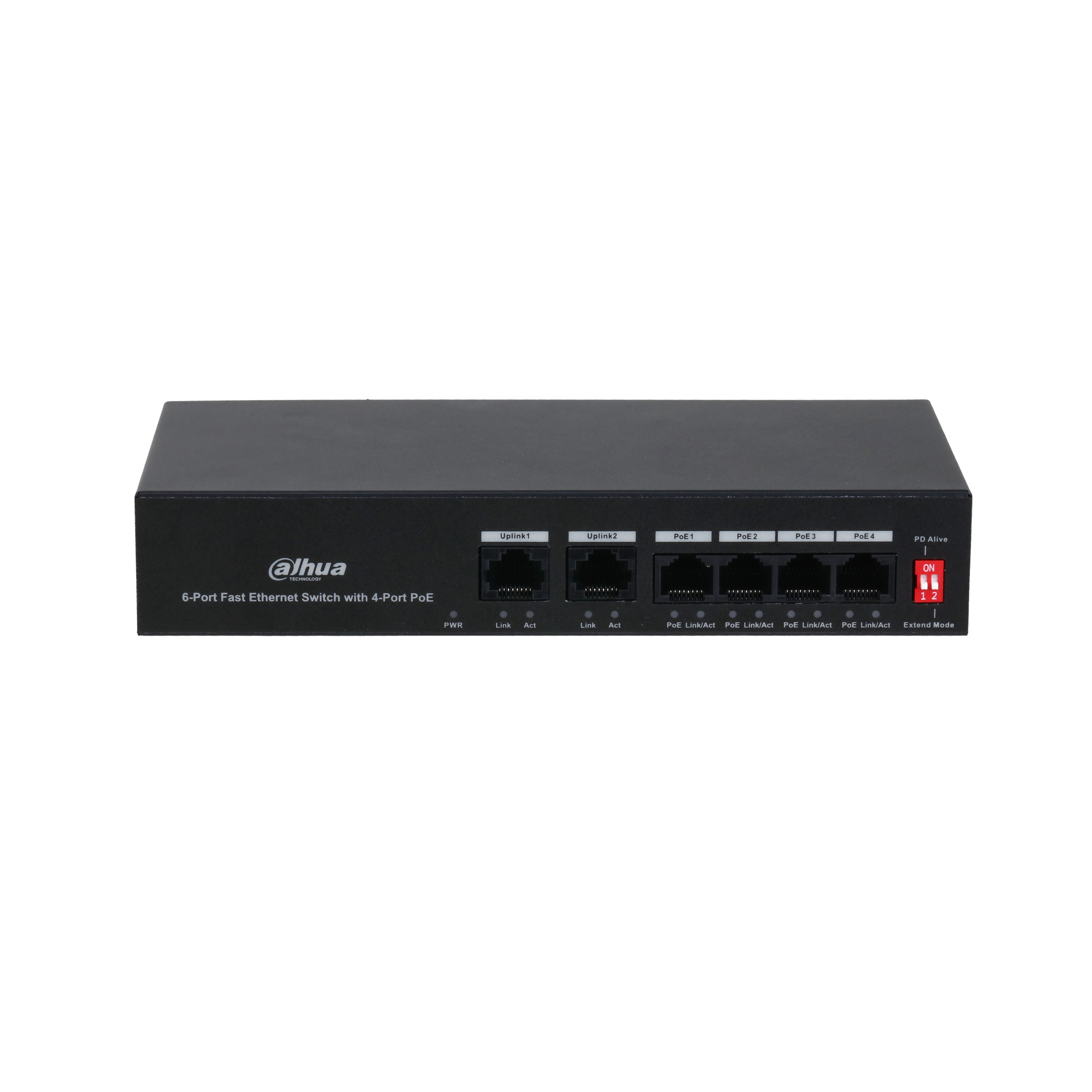 Dahua Pfs3006-4Et-36 4 Port Poe 10/100 2Fe Uplink 36W Yonetilemez Switch