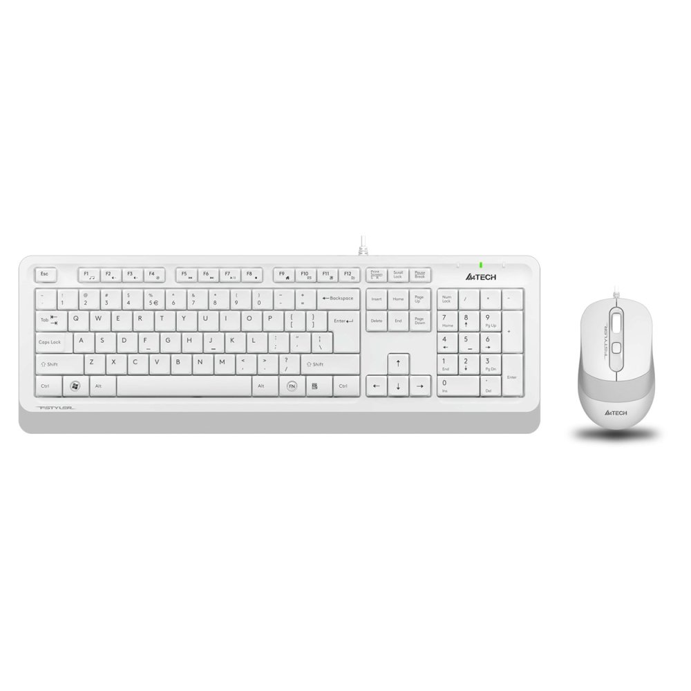 A4 Tech F1010 Kablolu Usb Standart Beyaz Q Klavye+Mouse
