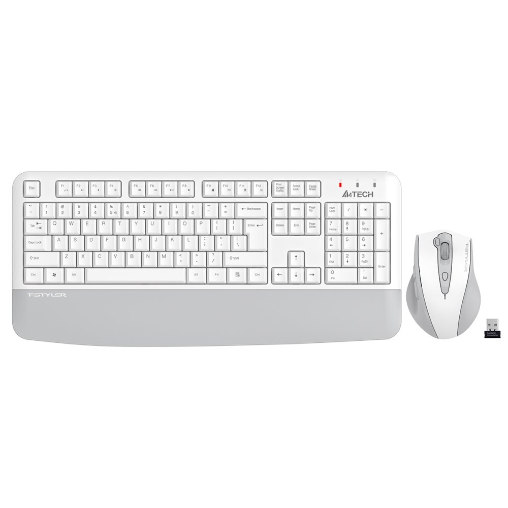 A4 Tech Fg2500S Plus Kablosuz Multi̇medya Beyaz/Gri̇ 2.4 Ghz /3200 Dpi Q Klavye+Mouse