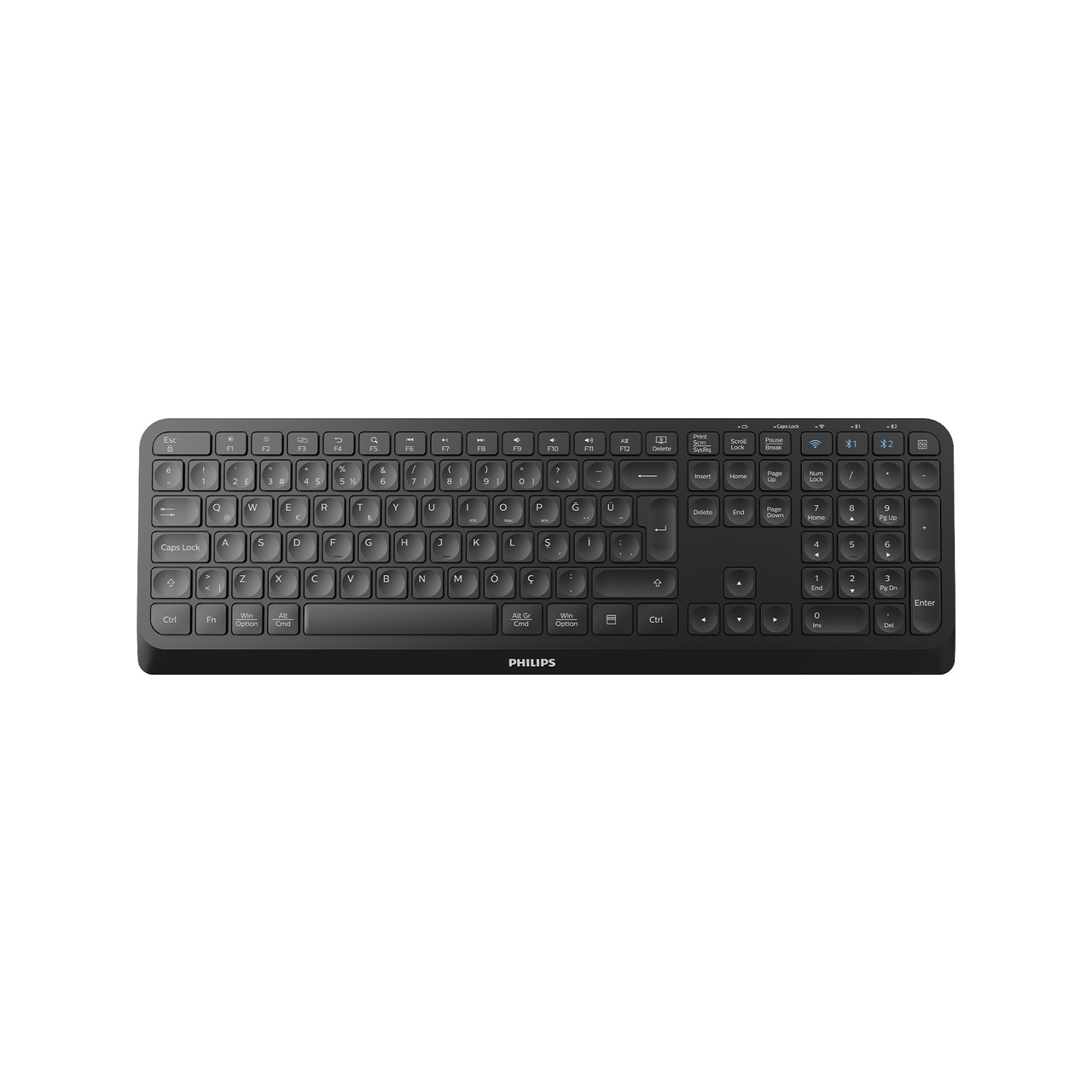 Philips Spk6407B Standart Si̇yah Bluetooth Kablosuz Klavye