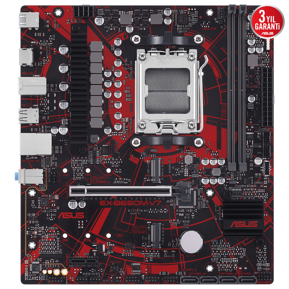 Asus Ex-B650M-V7 2Xddr5 Vga+Hdmi 2Xm.2 Am5 Anakart