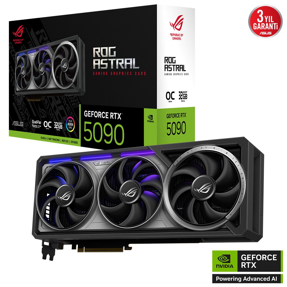 Asus Rog-Astral-Rtx5090-O32G-Gaming Rtx5090 32Gb Gddr7 512Bit 3X Dp 2X Hdmi