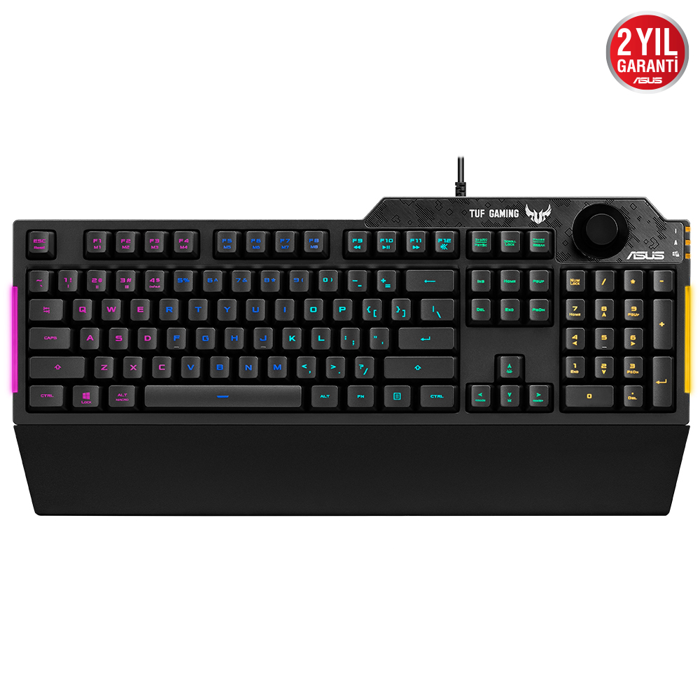 Asus Tuf Gaming K1 Rgb Mech Brane Tr Si̇yah Usb Tr Gaming Klavye Q