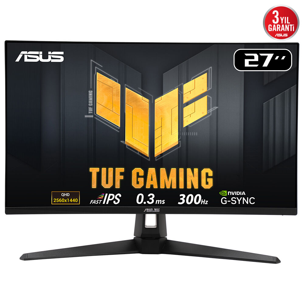Asus Tuf Gaming Vg27Aqm5A 27 Inch 0.3Ms 300Hz 2K Qhd Dp/Hdmi/Usb Vesa IPS Led Gaming Monitor
