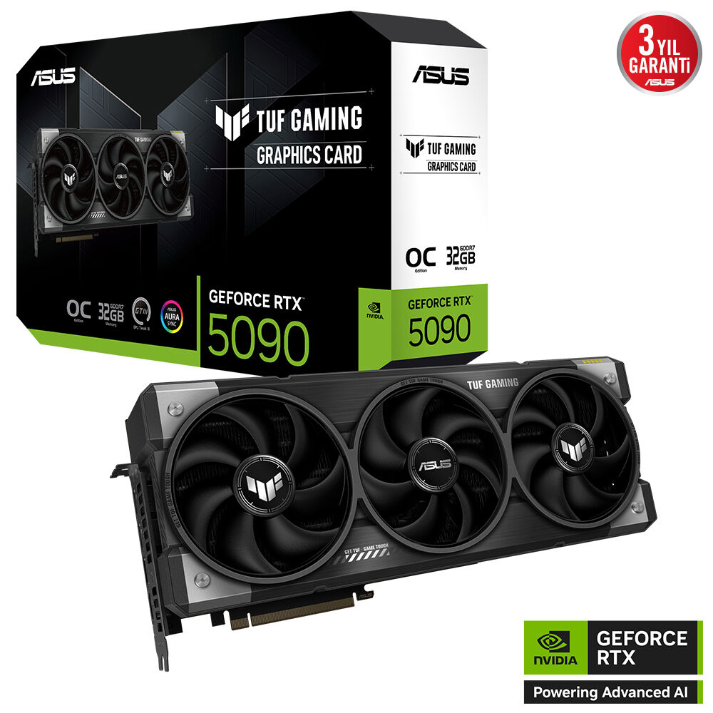 Asus Tuf-Rtx5090-O32G-Gaming Rtx5090 32Gb Gddr7 512Bit 3X Dp 2X Hdmi