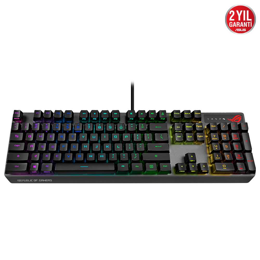 Asus Xa05 Rog Strix Scope Rx/Rd/Tr Red Switch Aura Sync Rgb Ip57 Mekanik Gaming Klavye