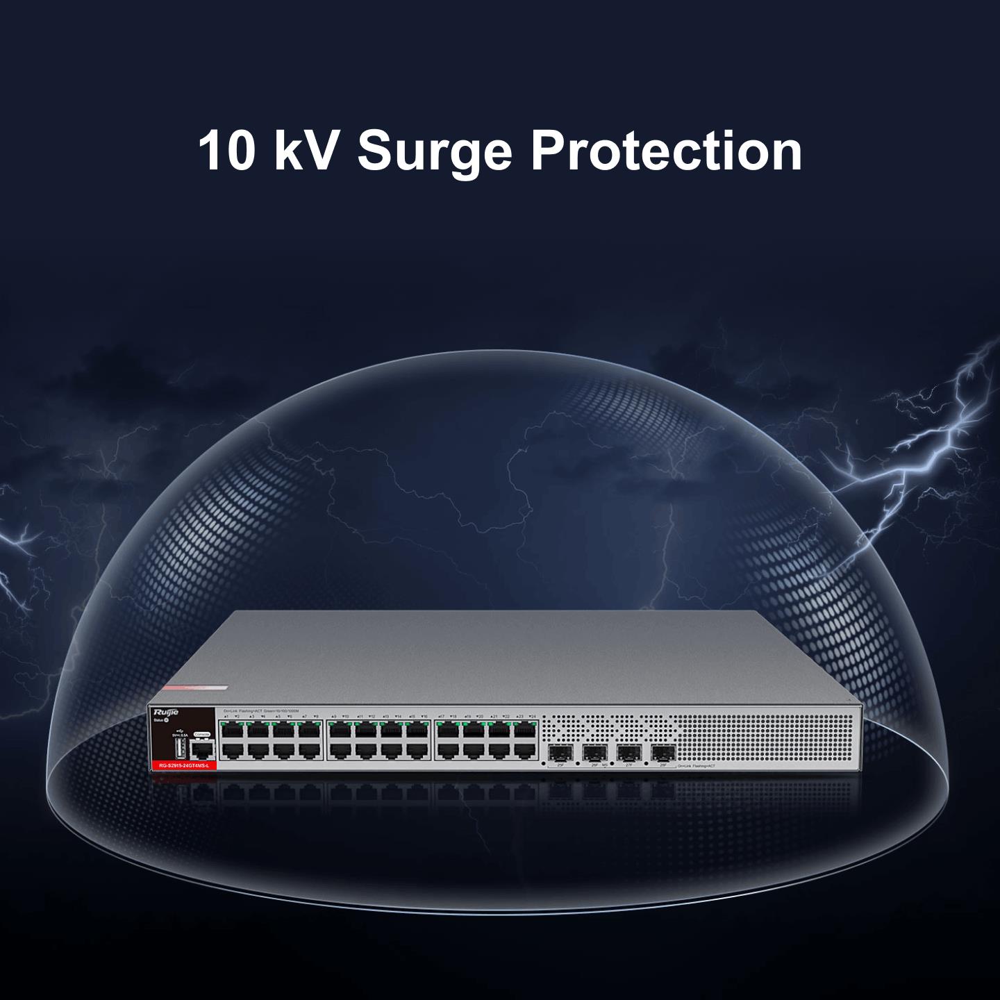 Ruijie Rg-S2915-24Gt4Ms-L 24 Port 10/100/1000 4 X Sfp Yonetilebilir Rack Mount Switch
