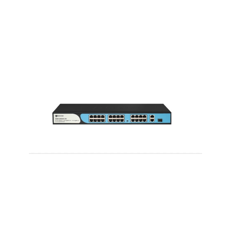 Bdcom S1200-24P2G1S 24 Port 10/100 24 Port Poe 2 Port Uplink + 1 Sfp 280W Yonetilemez Rack Mount Switch
