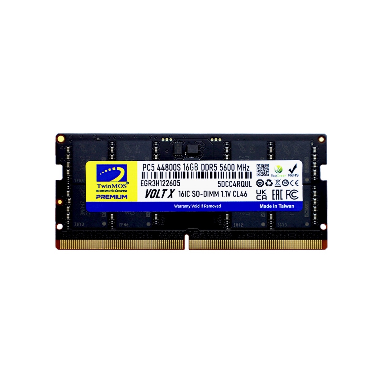 Twinmos 16Gb 5600Mhz Ddr5 Tmd516Gb5600S46 Notebook RAM
