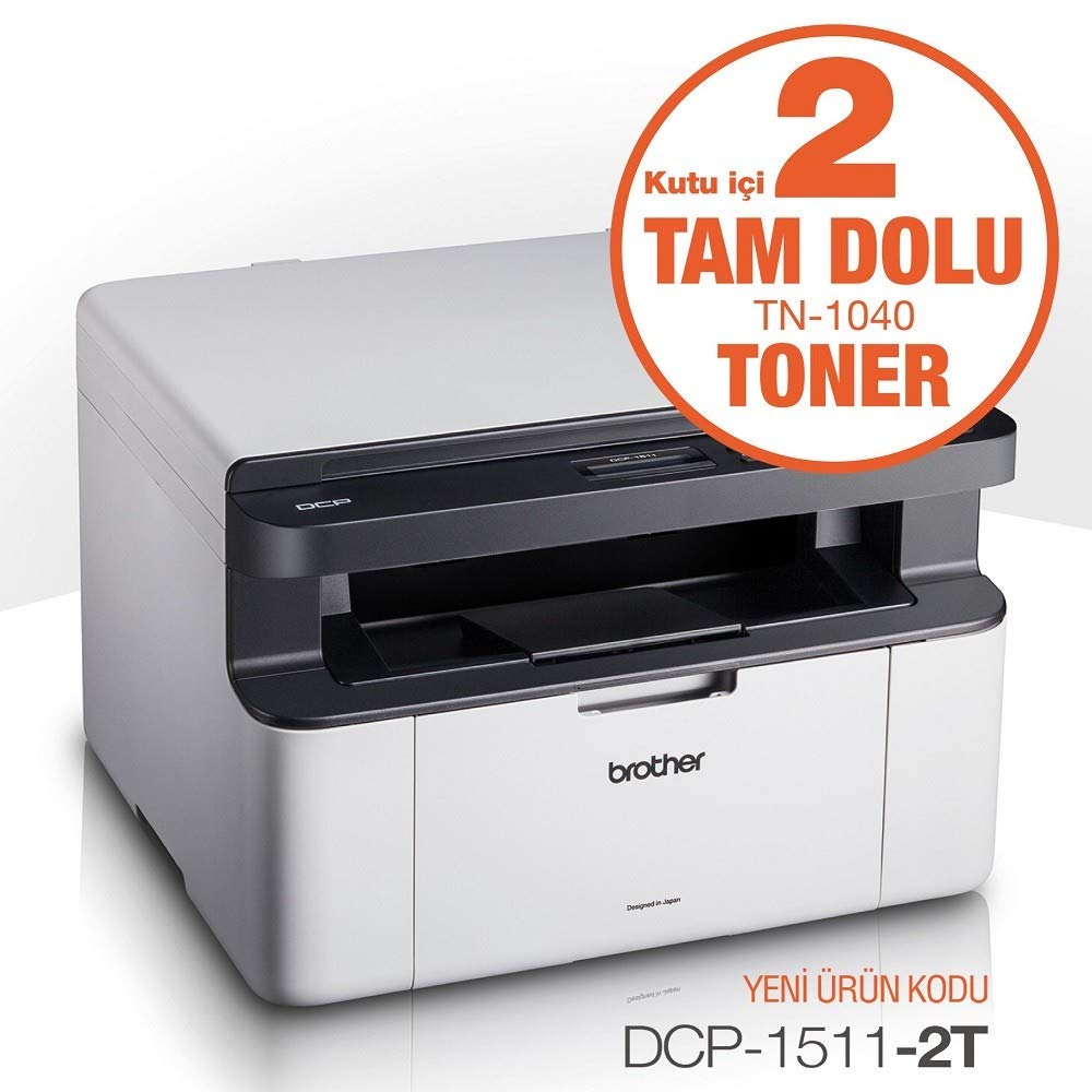 Brother Dcp-1511-2T Lazer Yazici Tarayici Fotokopi̇ Usb A4 X2 Kutu Içi̇ Toner