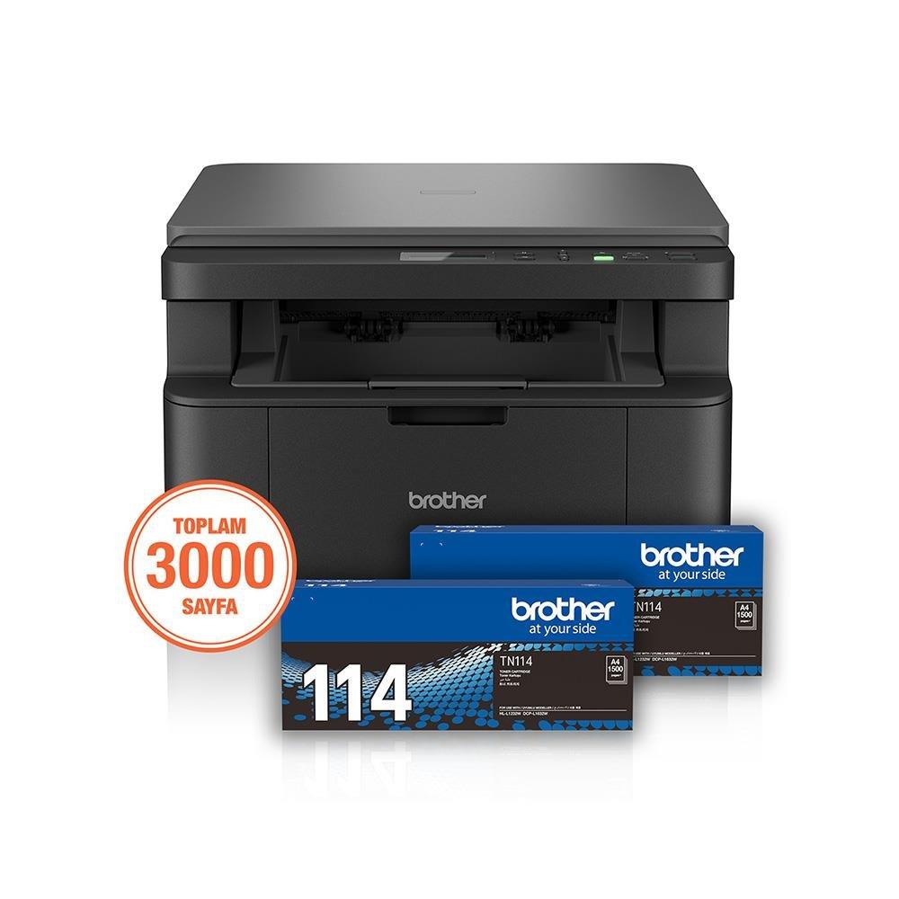 Brother Dcp-L1632W-2T Lazer Yazici Tarayici Fotokopi̇ Usb/Wifi A4 X2 Kutu Içi̇ Toner