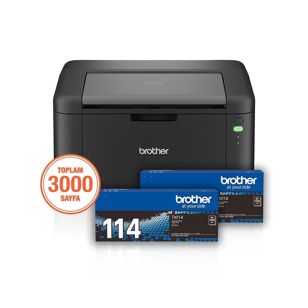 Brother Hl-L1232W-2T Mono Lazer Usb/Wifi A4 Yazici 2 Tam Dolu Tonerli̇