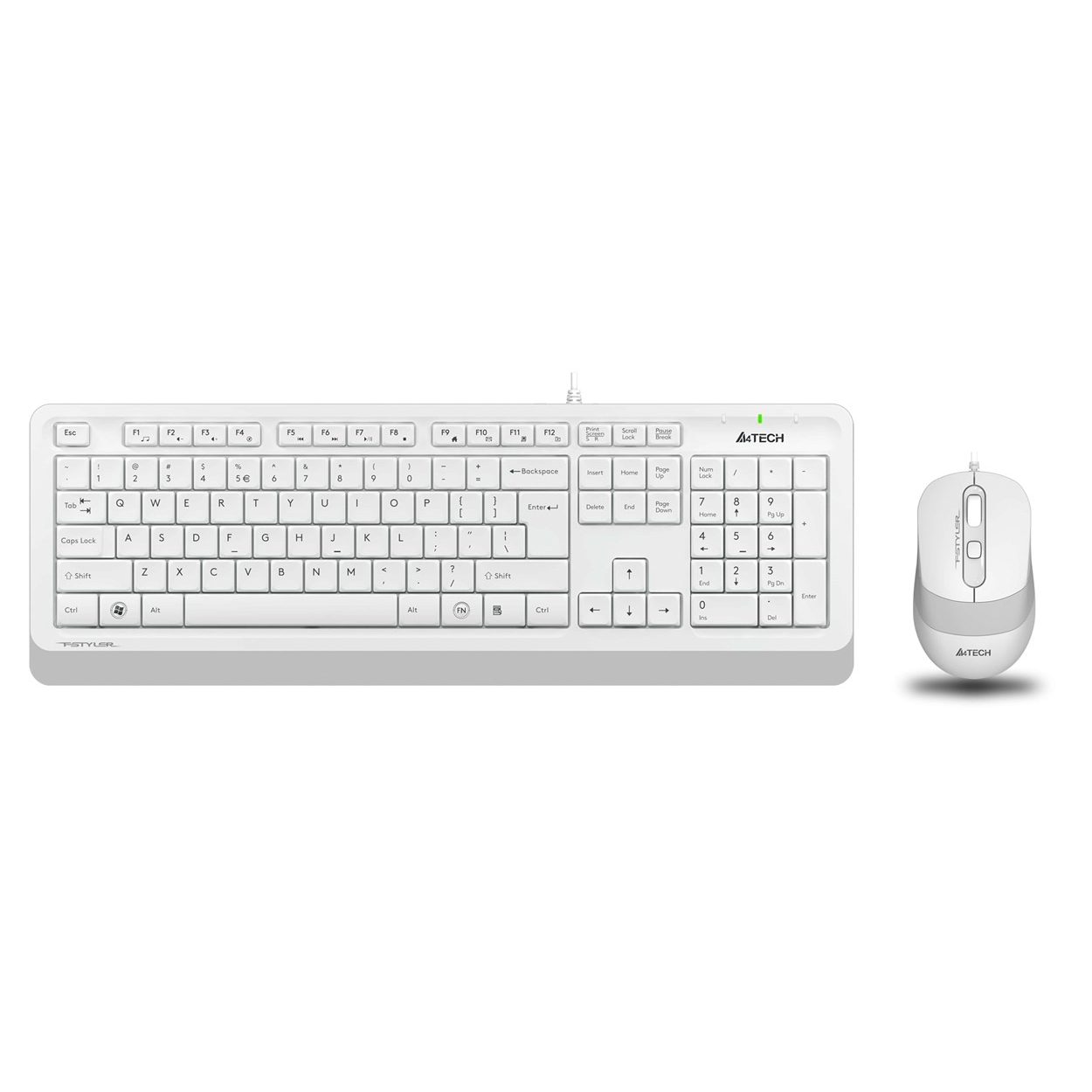 A4 Tech F1010 Kablolu Usb Standart Beyaz Q Klavye+Mouse