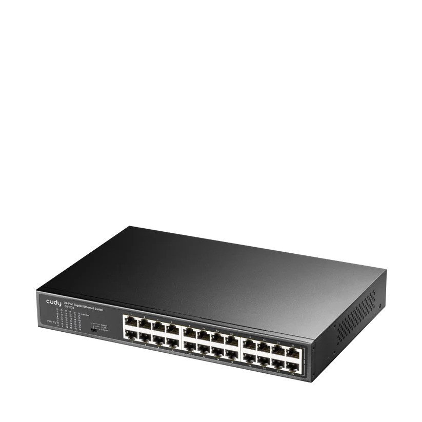 Cudy Gs1024 24 Port 10/100/1000 Yonetilemez Rack Mount Switch Metal Kasa