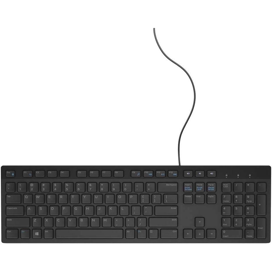 Dell Kb216 (580-Adhq) Kablolu Si̇yah Q-Tr Klavye