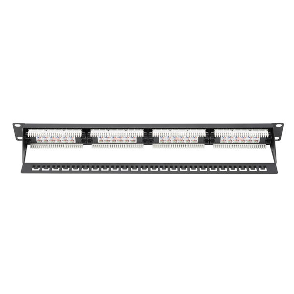 Digitus Dn-91624U-Cr 8P8C,Lsa,Altin Kontak 24 Port Cat6 Dolu 1U Zirhsiz Patch Panel