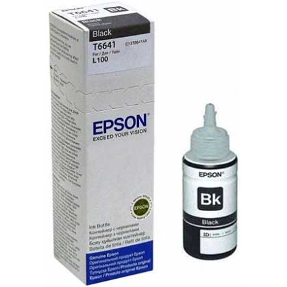 Epson T6641 C13T66414A Si̇yah L100-L110-L200-L210-L300-L550 Mürekkep 70Ml