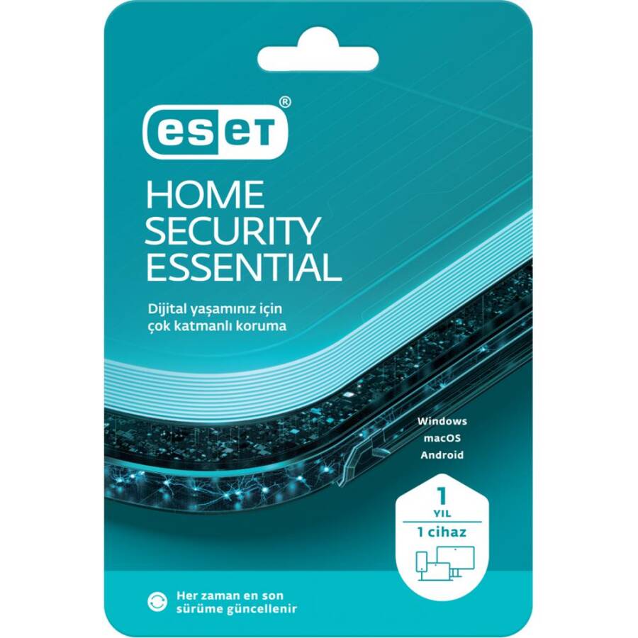 Eset Home Securti̇y Essenti̇al Antivirus 1 Kullanici 1 Yil