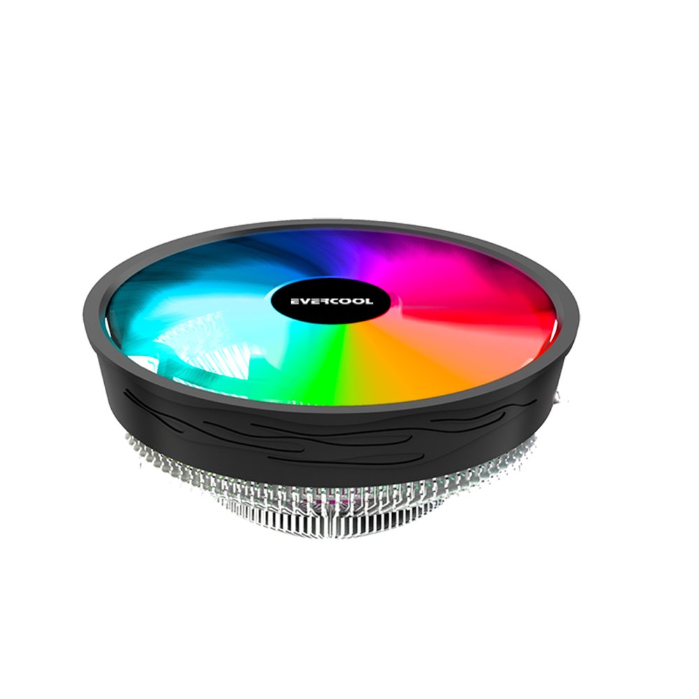 Evercool Cs-02 Rai̇nbow 12Cm Rgb Amd & Intel Lga1700/Am5 Soket Işlemci̇ Fani