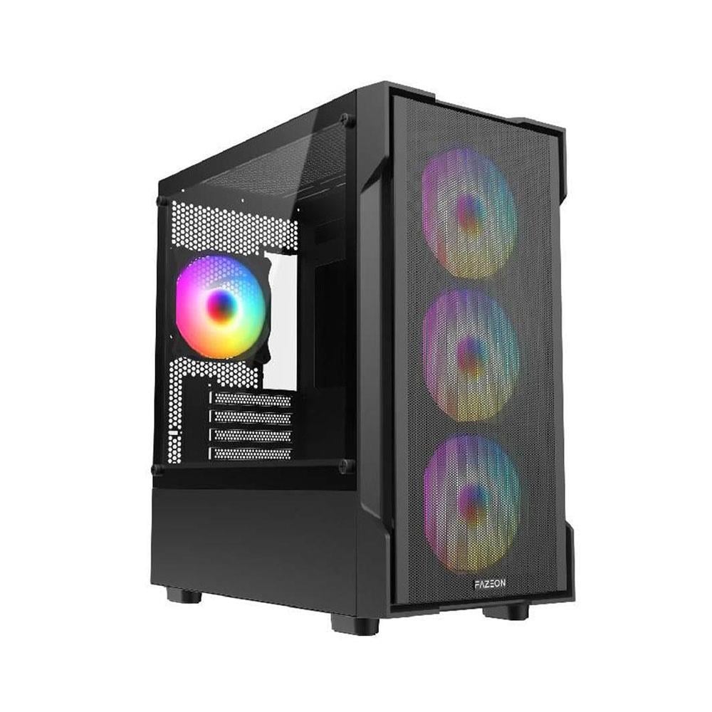Fazeon F1 M650Bbm 650W 80  4X Rainbow Fixed Led Fan Micro Atx 2Xusb3.0 Si̇yah Kasa