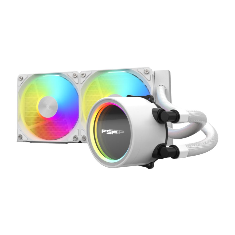 Fsp Ae24-W Beyaz 240Mm 1851P/1700P/Am5/Am4 Sivi Soğutmali CPU Fan Rgb