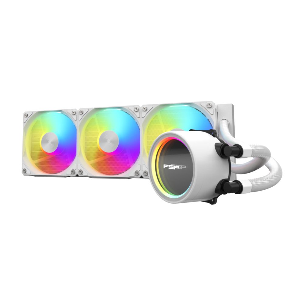 Fsp Ae36-W Beyaz 360Mm 1851P/1700P/Am5/Am4 Sivi Soğutmali CPU Fan Rgb