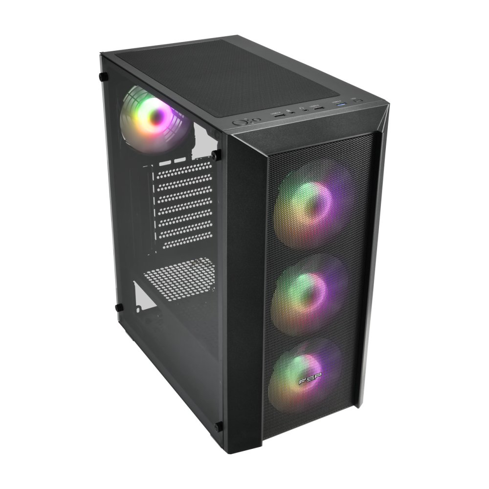Fsp Cmt318 750W 80+ Gen5 4X Fan E-Atx Si̇yah Gaming Kasa