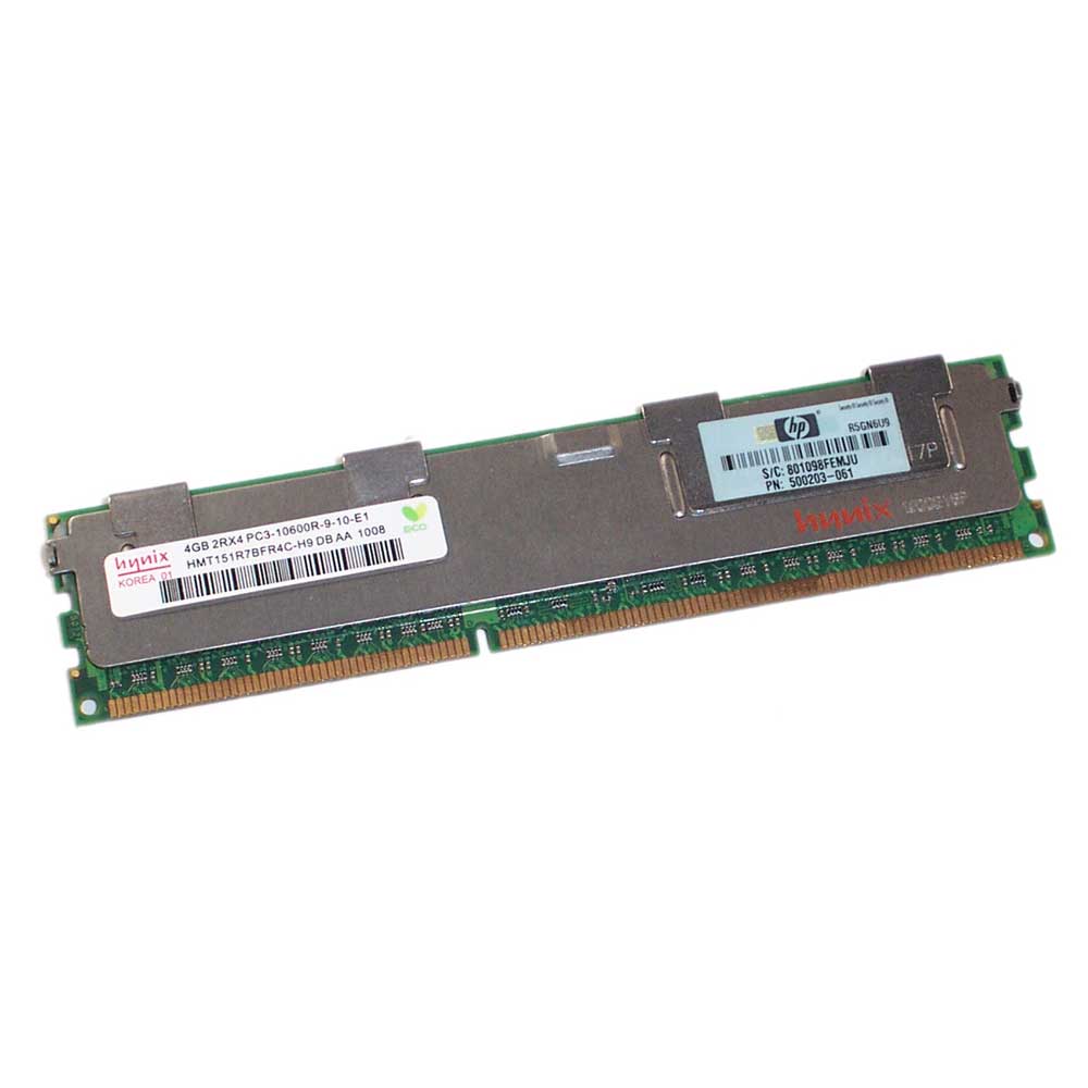 Hp 500203-061 4Gb 1333 Mhz  (Dell R610 R710 R620 R720 - Hp Dl360/Dl380 Gen7 - Dl360/Dl380 Gen8 Ibm X3650 M3 Ibm X3650 M4) Ecc Server RAM