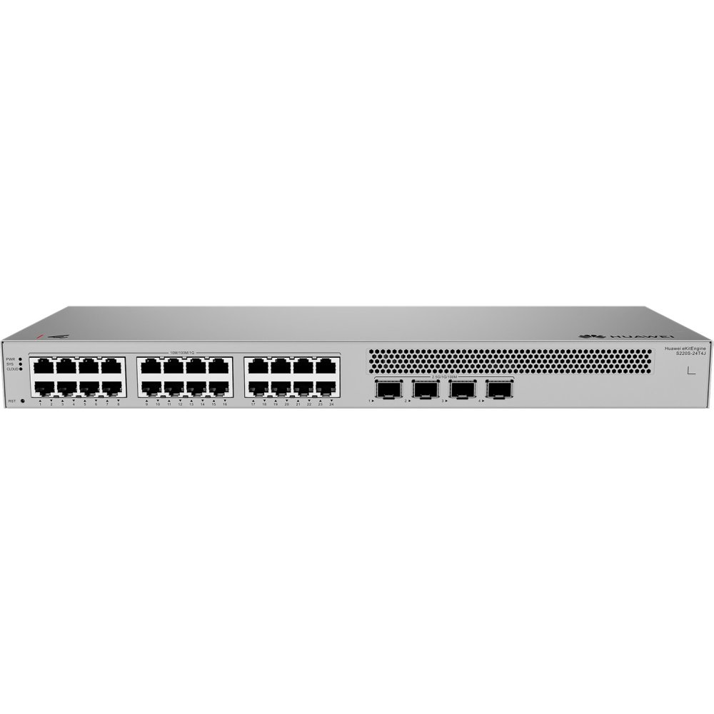 Huawei Ekit S220S-24T4J 24 Port 10/100/1000 4 X 2.5Ge Sfp L2 Cloude Yönetilebilir Rack Mount Switch