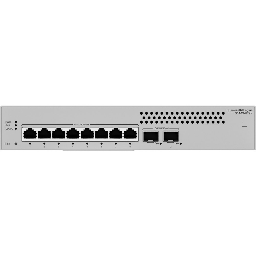 Huawei Ekit S310S-8T2X 8 Port 10/100/1000 2 X 10G Sfp+ L2+ Cloude Yönetilebilir Rack Mount Switch