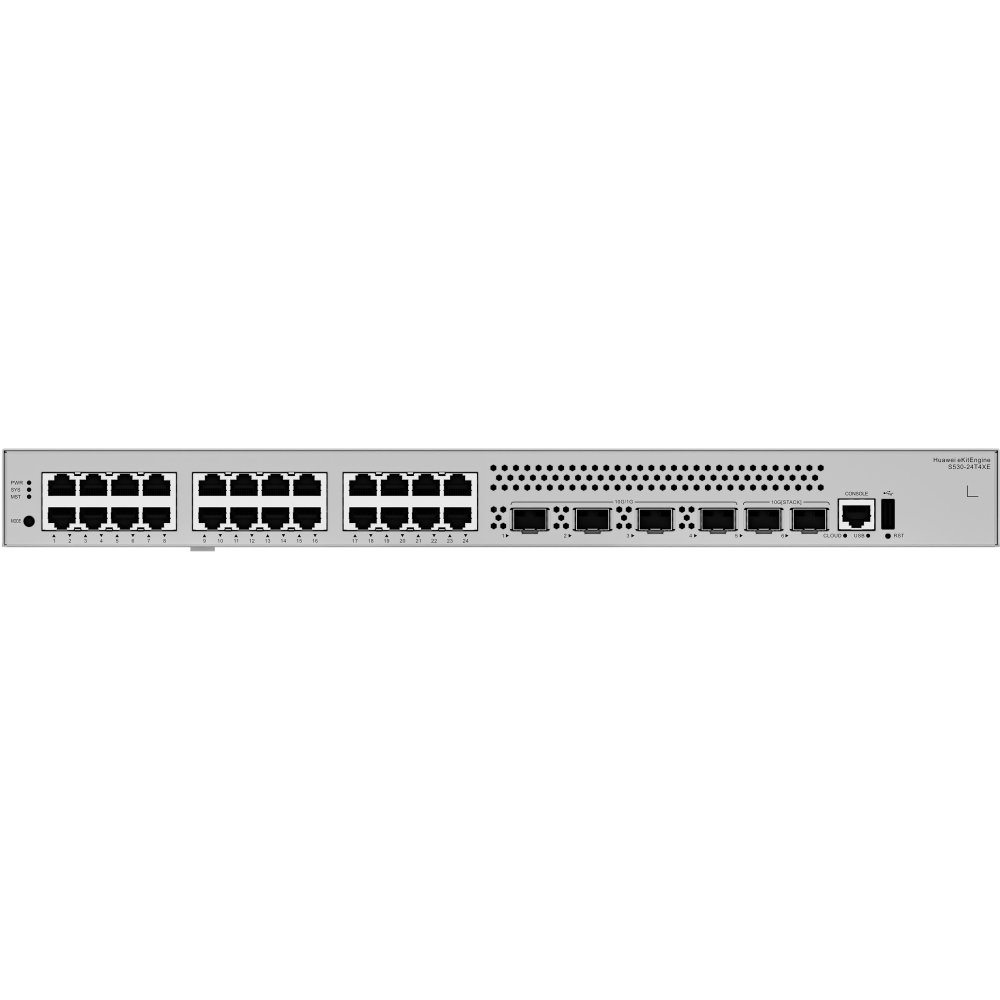 Huawei Ekit S530-24T4Xe 24 Port 10/100/1000 4 X 10G Sfp L3 Cloude Yönetilebilir Rack Mount Switch