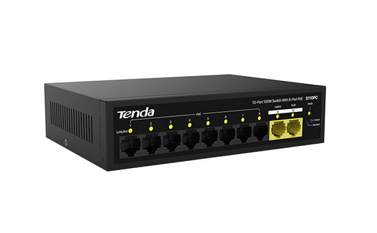 TEnda s110pc 8+2 port poe switch