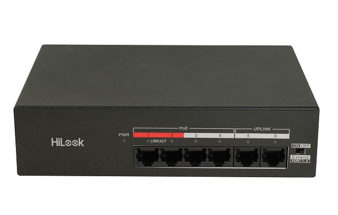 Hilook Ns-0106Mp-35 10/100 4 Port Poe 2 Port Uplink Fast Ethernet Metal Switch