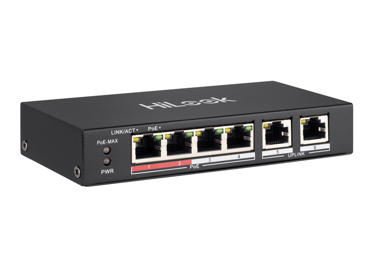Hilook Ns-0106P-35 10/100 4 Port Poe 2 Port Uplink Fast Ethernet Switch