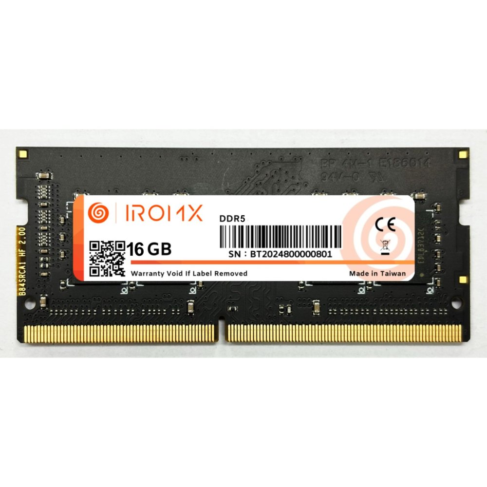 Iromx 16Gb 4800Mhz Ddr5 Samsung Chip Notebook RAM Bulk