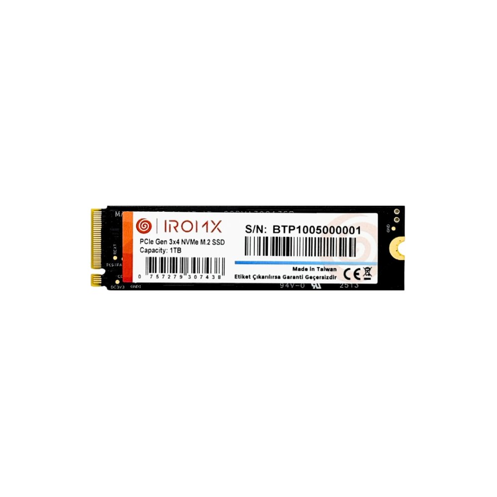 Iromx 1Tb 3000/3000Mb/S M2 PCie Gen3 Nvme SSD Ir1Tbnvp3