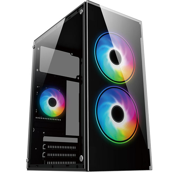 Iromx Btx-B350G 350W 2X12 Cm Rgb Fan Atx 1Xusb2.0/1Xusb3.0 Si̇yah Mini Gaming Kasa
