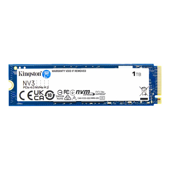Kingston Nv3 1Tb 6000/4000Mbs Nvme PCie M.2 SSD Snv3S/1000G