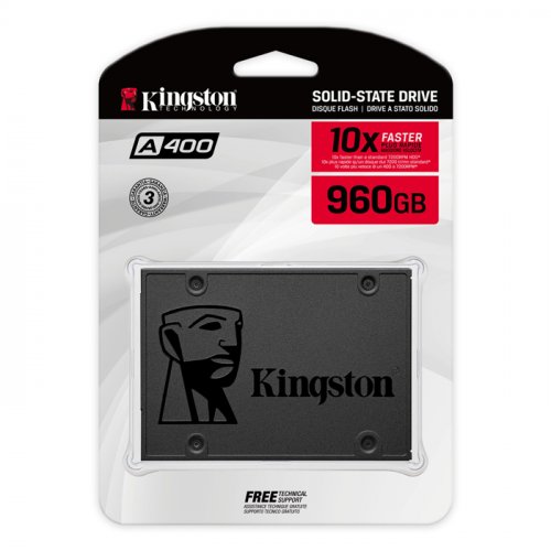 Kingston Sa400S37/960G 960Gb 500/350Mb/S 7Mm Sata 3.0 SSD A400