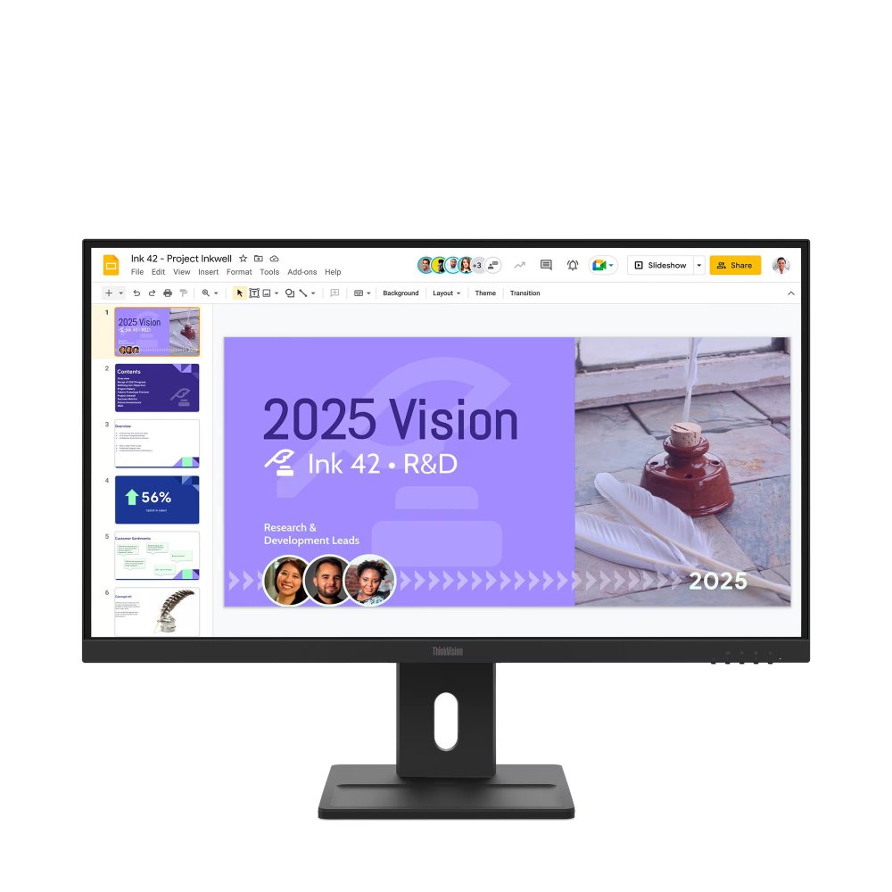 Lenovo E24Q-40 64Bdgat4Tk 27 Inch 4Ms 100Hz 2K 2Xhdmi/Dp Vesa Pivot Wled Monitor