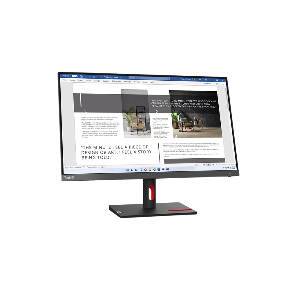 Lenovo S27I-30 63Dfkat4Tk 27" 4Ms 100Hz 1920X1080 Vga/Hdmi Vesa Si̇yah IPS Led Monitor