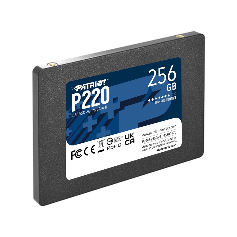Patriot P220 256Gb 550/490Mb/S 2.5 Inch Sata3 SSD P220S256G25