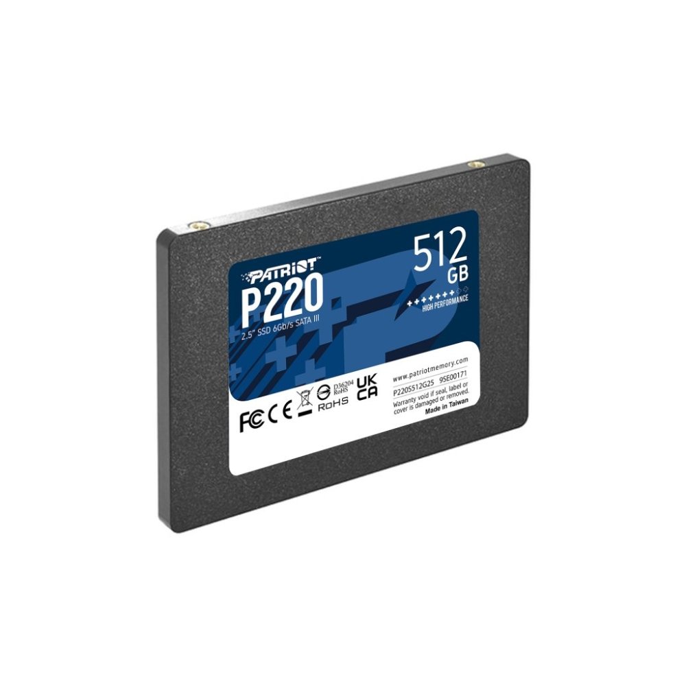 Patriot P220 512Gb 550/500Mb/S 2.5 Inch Sata3 SSD P220S512G25
