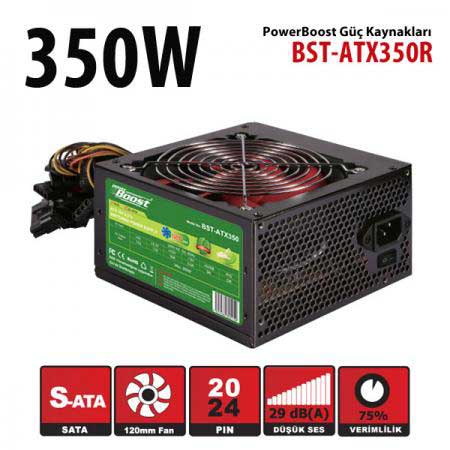 Power Boost Bst-Atx350R 350W 12Cm Fanli Power Supply Kutulu