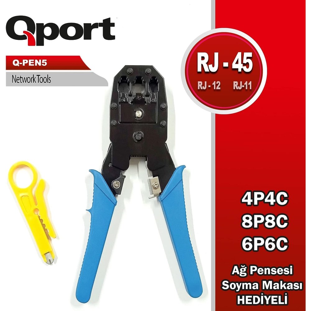 Qport Q-Pen5 Rj45/Rj11 Sikma Pensesi̇